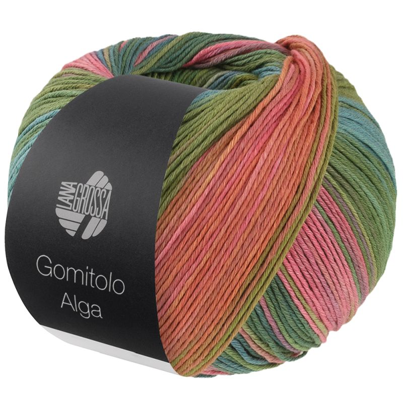 2025 Weiß/Hellblau/Blau/Hell-/Dunkelgrün/Pink/ Pflaume/Türkis (Gomitolo Alga)