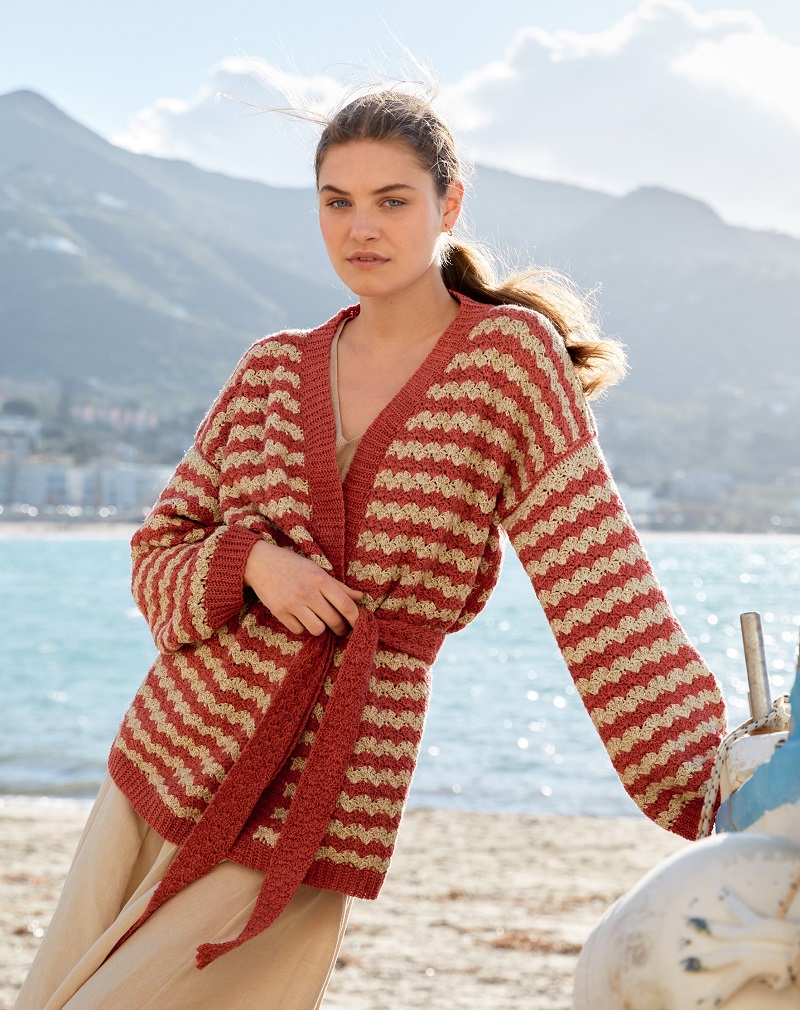 Anleitung Nr. 19547 Jacke im Muschelmuster aus Diversa (Lana Grossa)