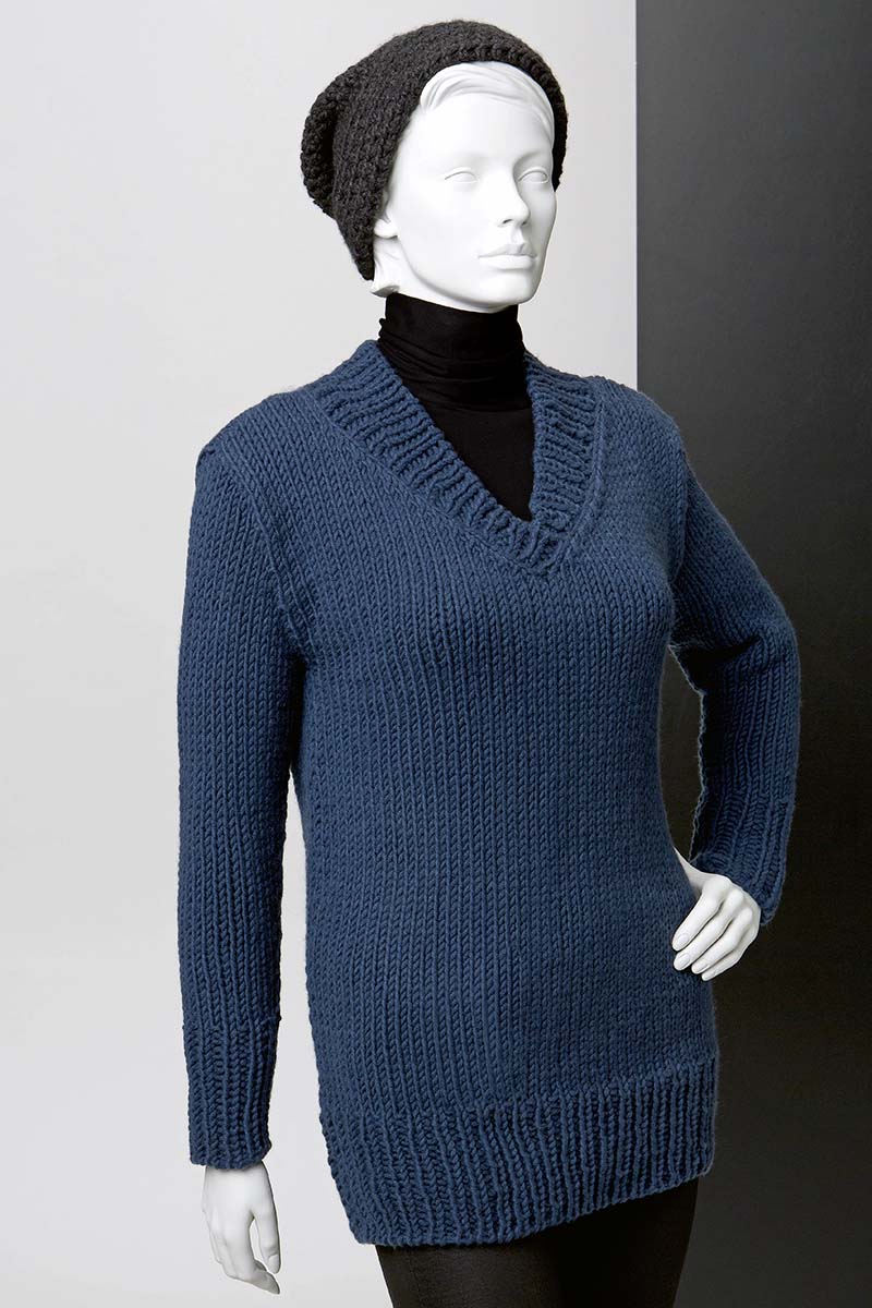 Anleitung Nr. 20024 Pullover mit V-Ausschnitt aus Cashmere Big