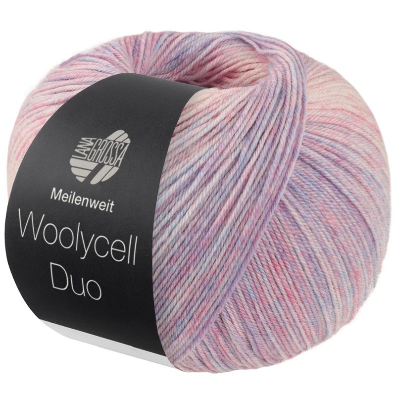6003 Blaulila//Rosa/Creme (Woolycell Duo)
