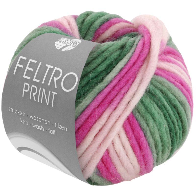 1309 Pastelltürkis/Türkis/Flieder/Fuchsia (Feltro Print)