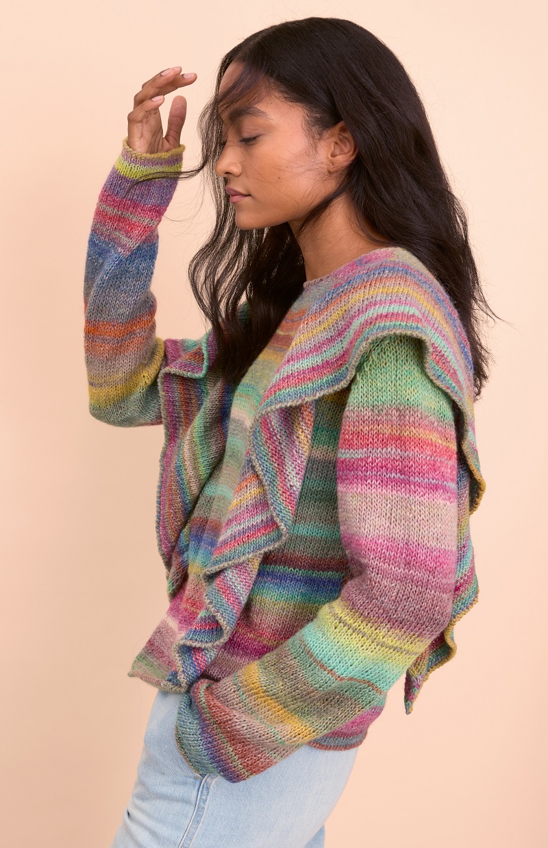 Anleitung Nr. 19919 Pullover mit Rüschen aus Gomitolo Intenso