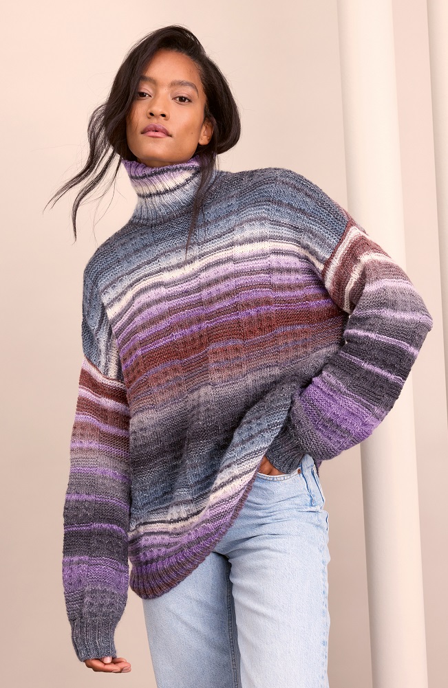 Anleitung Nr. 19907 Rollkragen-Pullover Oversized aus Gomitolo Gala