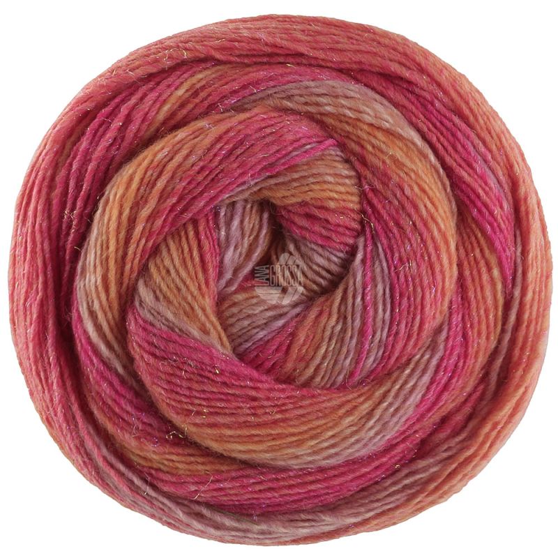 432 Graulila/Pink/Tomatenrot/Orangegelb (Gomitolo Gala)