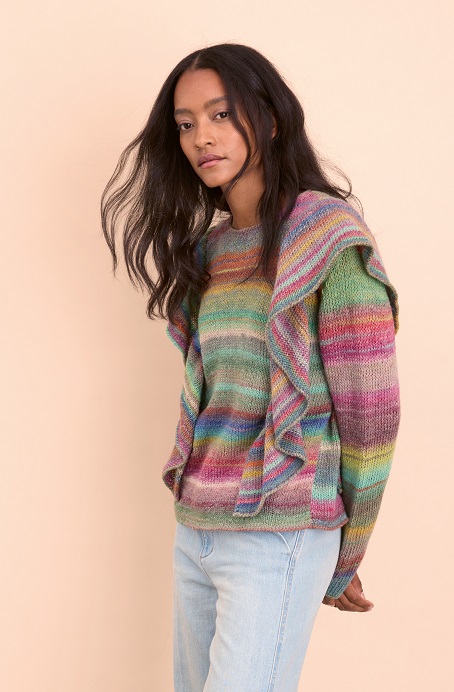Anleitung Nr. 19919 Pullover mit Rüschen aus Gomitolo Intenso