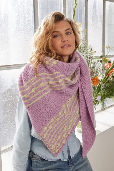 Anleitung Nr. 19307 Silver Dots Dreieckstuch aus Ecopuno & Setasuri