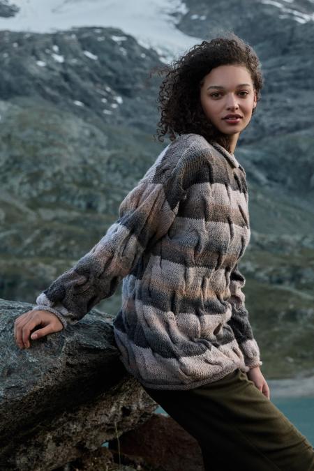 Anleitung Nr. 19120 Zopf-Pullover aus Gomitolo Fumo