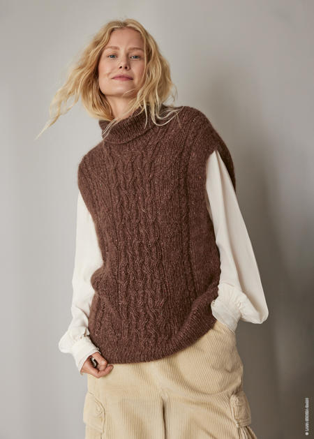 Anleitung Nr. 19213 Slipover aus Ecopuno & Natural Superkid Tweed