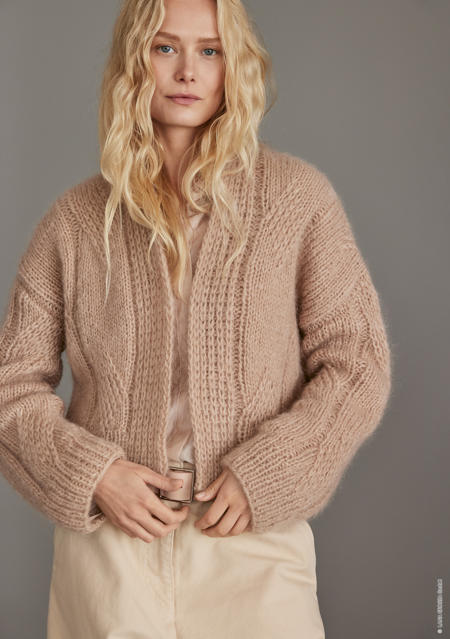 Anleitung Nr. 19215 Cardigan aus Mohair die Gio