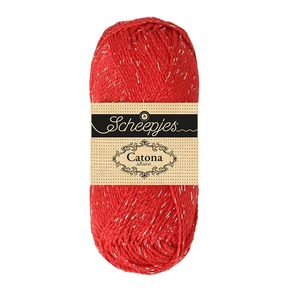 115-S Hot Red - Silver (Catona Shine)