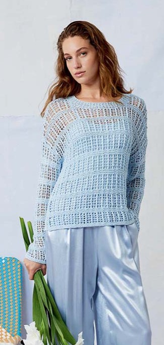 Anleitung Nr. 19666 Pullover aus Lino