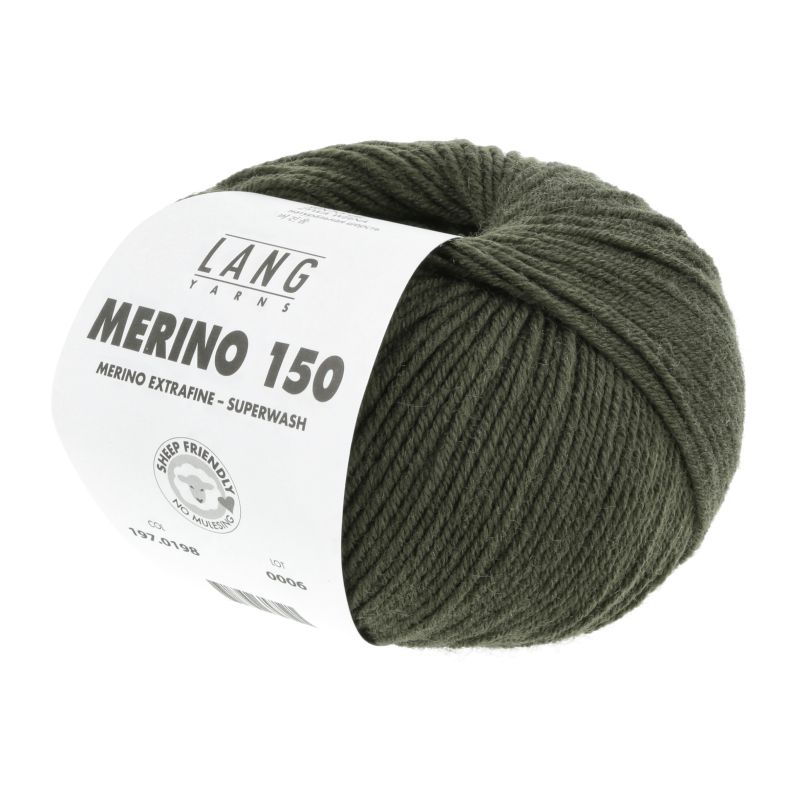 197.0198 olive dunkel (Merino150 Lang Yarns)