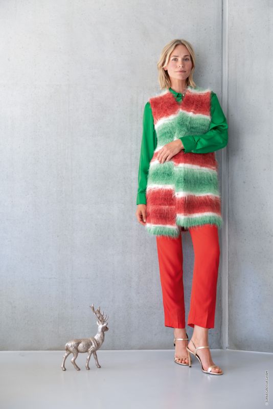 Anleitung Nr. 19281 Longweste aus Basta Mista - Christmas Edition