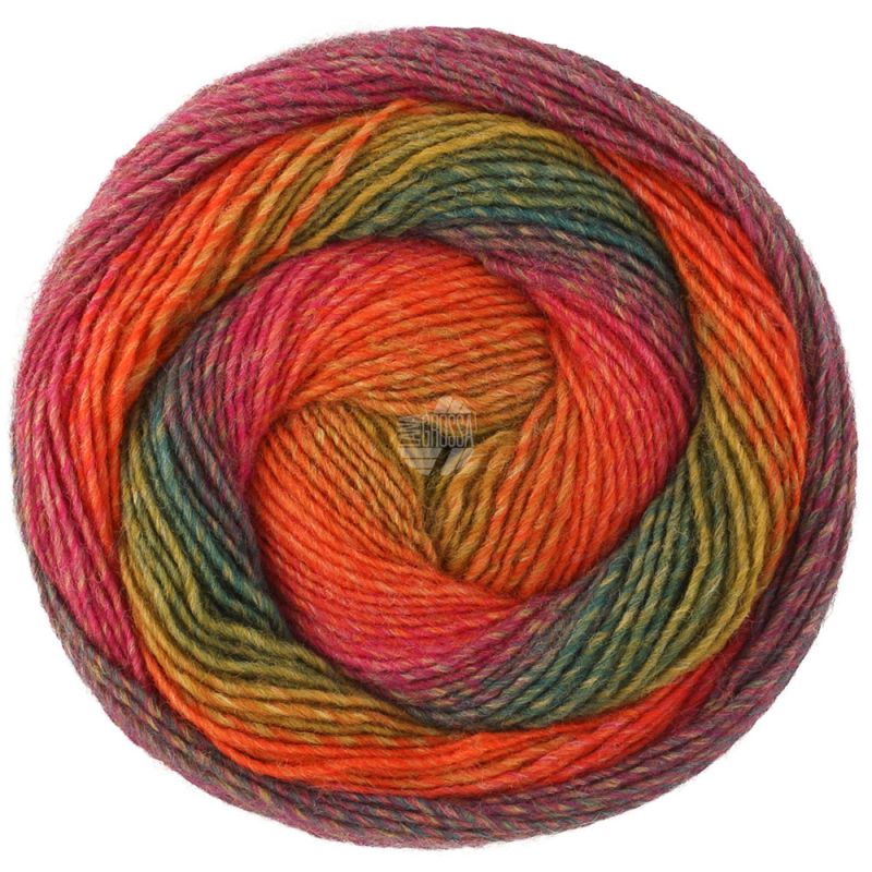 464 Dunkeloliv/-grün/Grauviolett/Fuchsia/Rot
