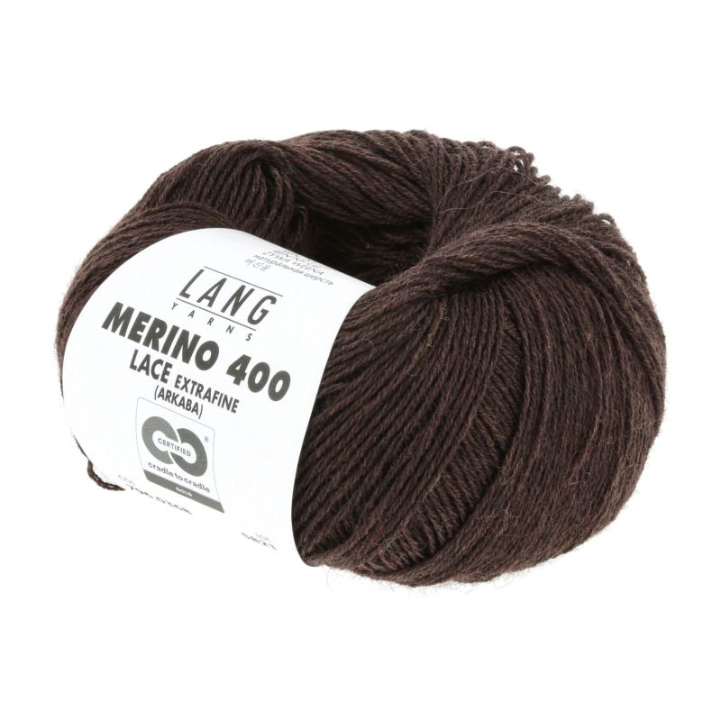 796.0368 dunkelbraun melange  (Merino 400 Lace)