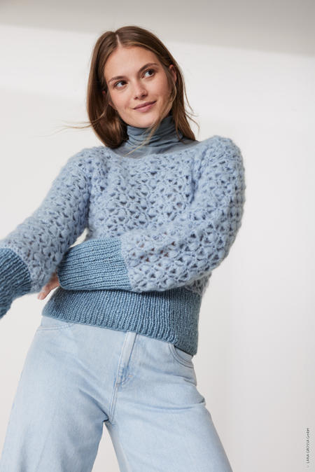Anleitung Nr. 19008 Häkelpullover aus Mohair di Gio & Lucida