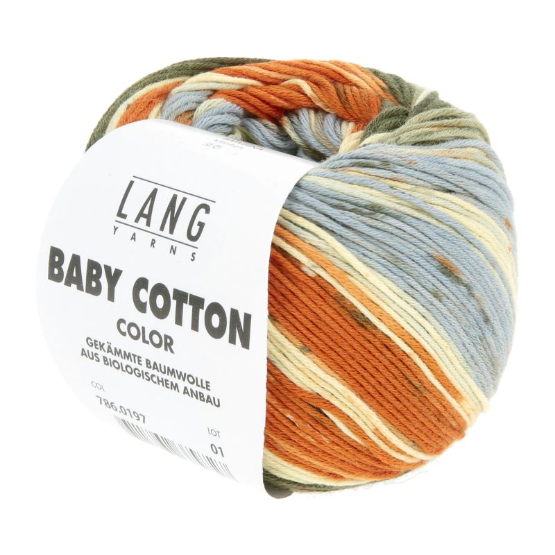 786,0197 OLIVE/ORANGE/HELLBLAU (Baby Cotton Color)