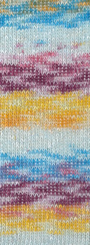 3046 Zart-/Himmelblau/Ocker/Safrangelb/Brombeer/ Beere (Gomitolo California)