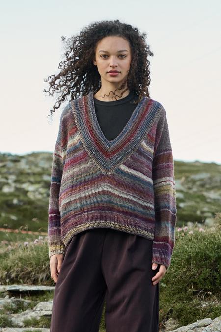 Anleitung Nr. 19085 V-Pullover aus Gomitolo Intenso