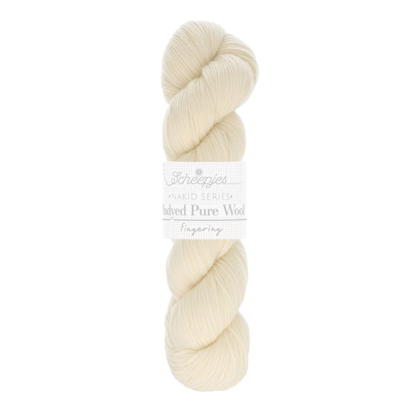 001 Nakid S. Undyed Pure Wool Fingering