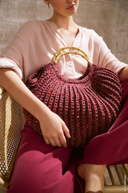 Anleitung Nr. 19600 Korbtasche mit Bambusgriffen aus The Tube & Cosmo (Lana Grossa)