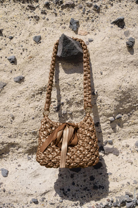 Anleitung Nr. 19614 Makrameetasche aus The Loop (Lana Grossa)