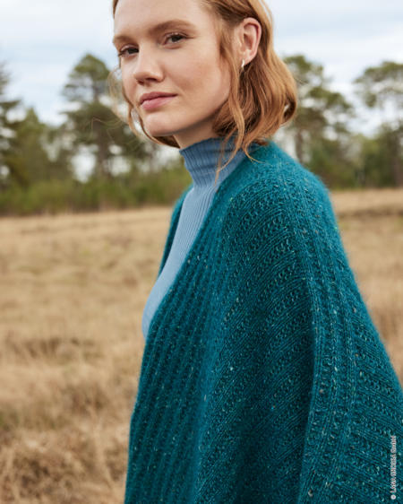 Anleitung Nr. 18787 Poncho aus Cashmere 16 Fine & Natural Superkid Tweed