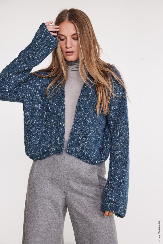 Anleitung Nr. 18966 Cardigan aus Alpaca Air II & Glamour