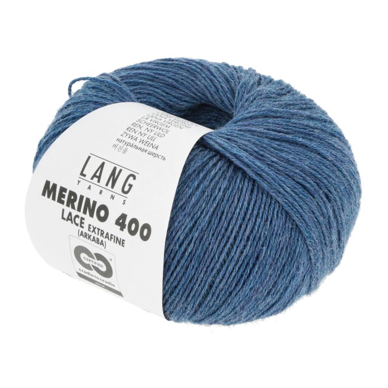 796.0333 jeans hell melange (Merino 400 Lace)