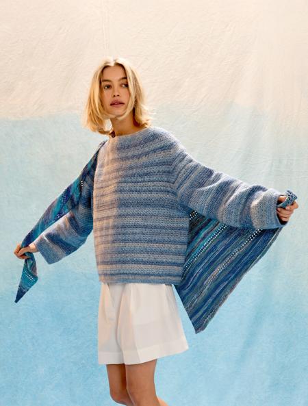 Anleitung Nr. 19649 Häkel-Pullover Top-Down aus Gomitolo Mambo (Lana Grossa)