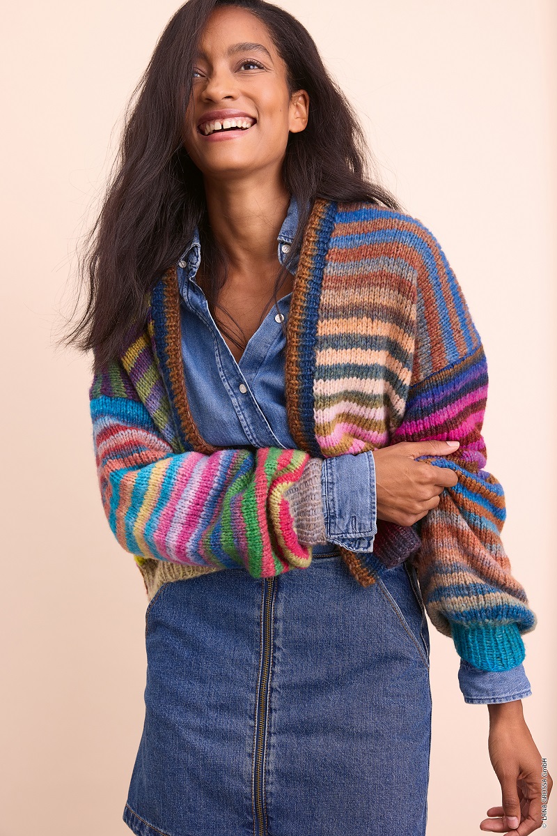Anleitung Nr. 19902 Streifencardigan aus Candy
