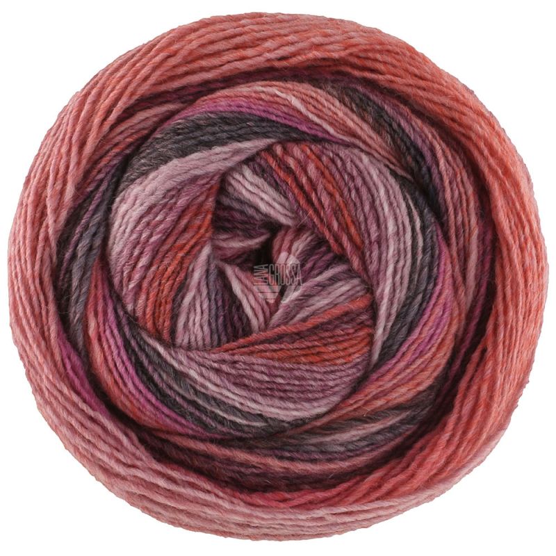 513 Blassrosa/Rosa/Pink/Hell-Dunkelgrau/Terrakotta (Gomitolo Fumo)
