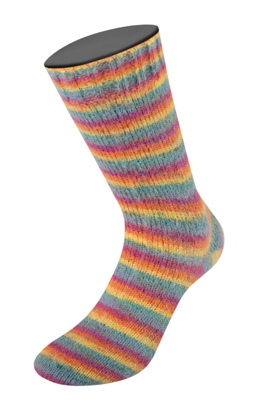 Cosy Socks Multi Stripes (Lana Grossa)