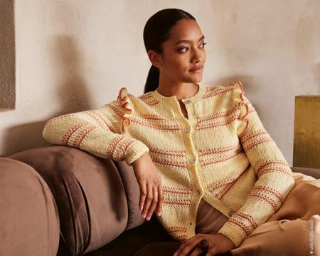 Anleitung Nr. 19464 Cardigan aus Ecopuno, Tencellino & Filo Paillettes