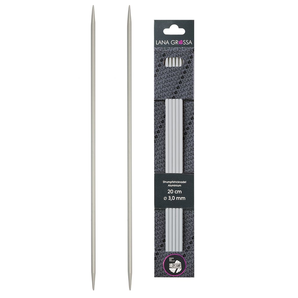 Strumpfstricknadel Aluminium (Lana Grossa)