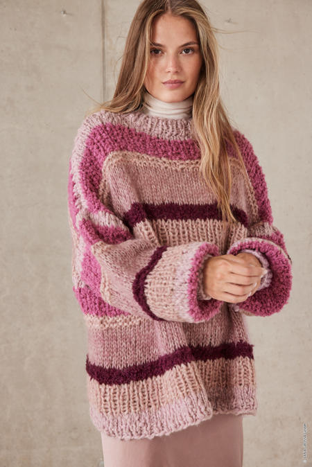 Anleitung Nr. 19016 Oversize-Pullover aus Caramella, Alpaca Air II, Orsetto & Silkhair