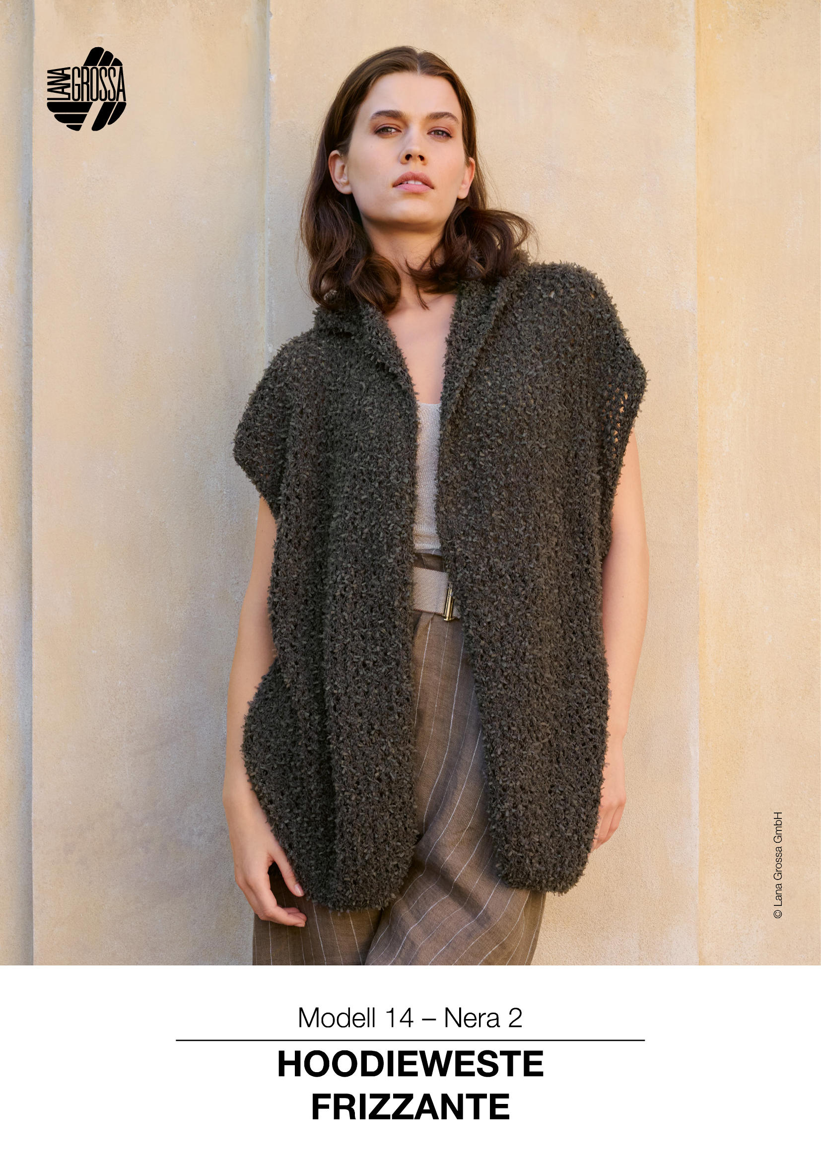 Anleitung Nr. 19380 Hoodie-Weste aus Frizzante (Lana Grossa)
