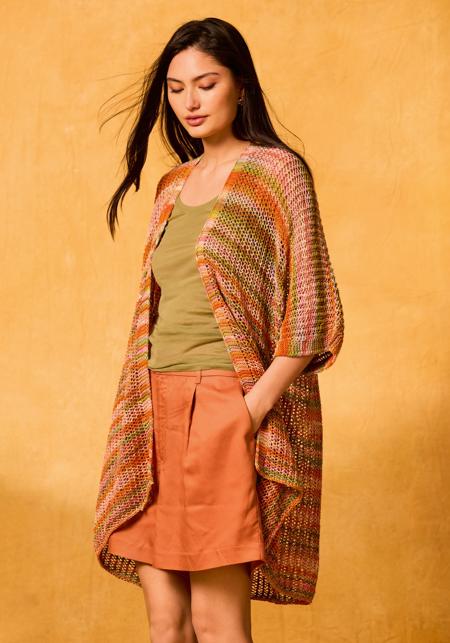 Anleitung Nr. 19641 Kurzarmjacke aus Gomitolo Alga (Lana Grossa)