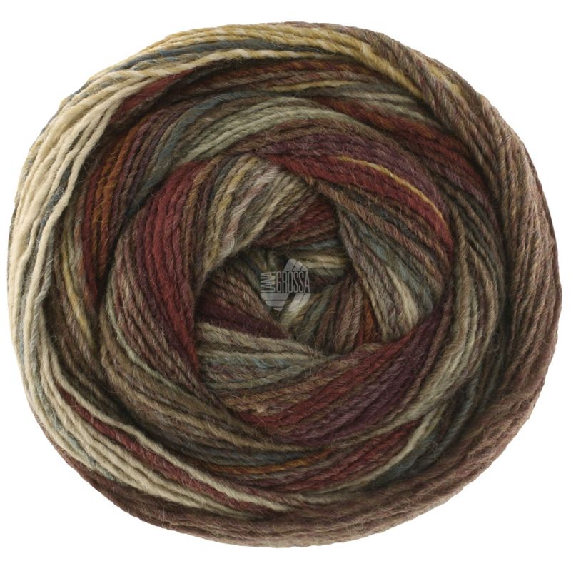 234 Graubeige/Taupe/Rot-/Graubraun/Dunkelgrau/Grünbraun/Dunkelpetrol (Gomitolo Intenso)