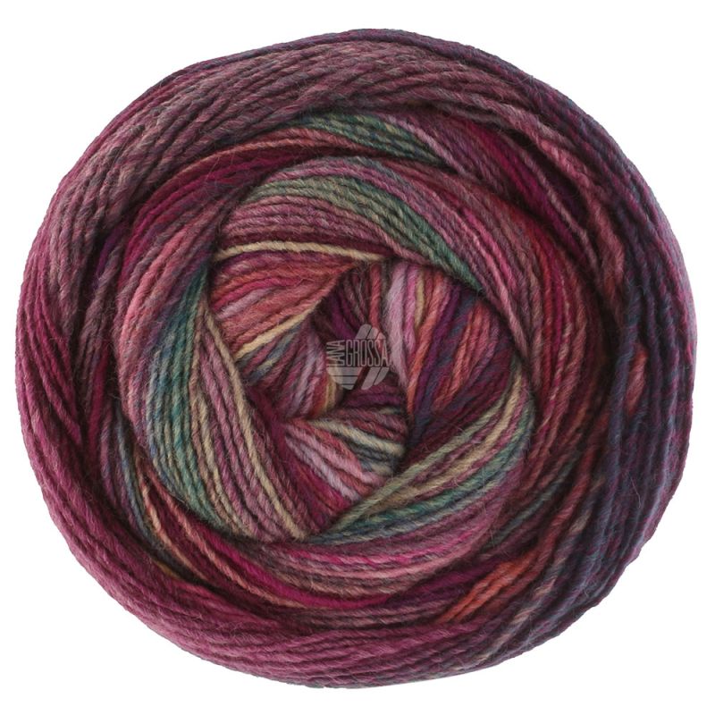 237 Zartgelb/Apricot/Grau/Rosa/Lila/Erika/Fuchsia/Aubergine (Gomitolo Intenso)
