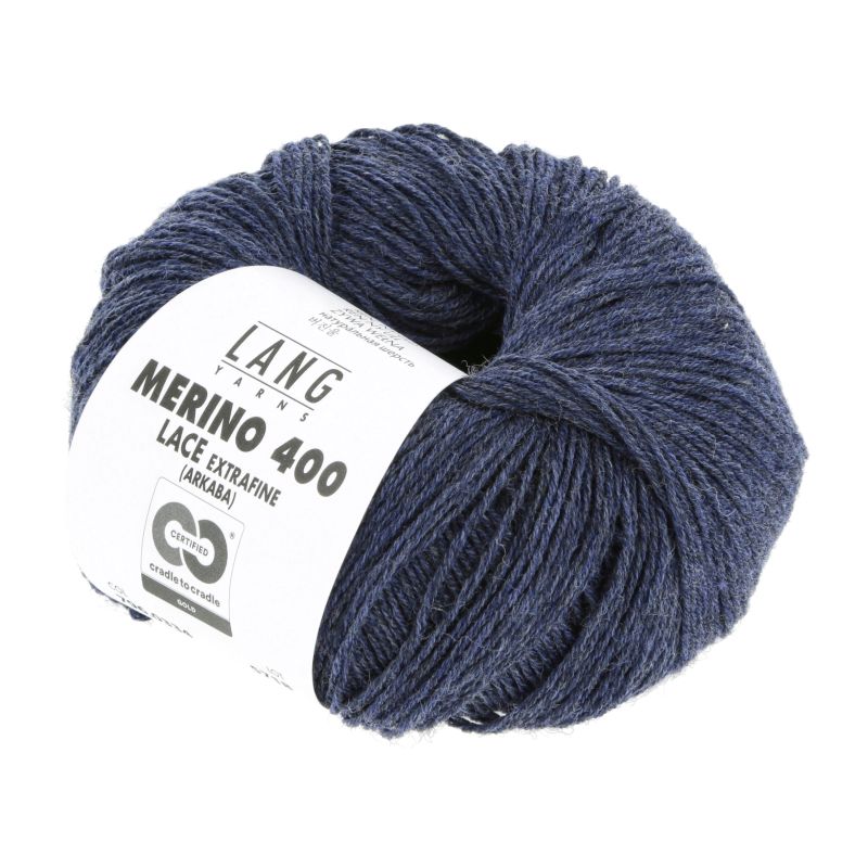 796.0334 jeans dunkel melange (Merino 400 Lace)